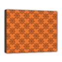 Halloween Black Orange Spider Web   Canvas 14  x 11  (Stretched) View1