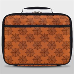 Halloween Black Orange Spider Web   Full Print Lunch Bag by ConteMonfrey