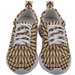 Kaleidoscope Line Triangle Pattern Kids Athletic Shoes by Ravend