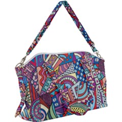 Abstract Art Color Geometry Pattern Canvas Crossbody Bag by danenraven