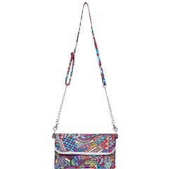 Abstract Art Color Geometry Pattern Mini Crossbody Handbag by danenraven