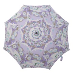 Purple Japanese Pattern Texture Violet Textile Hook Handle Umbrellas (medium) by danenraven