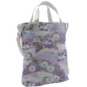 Purple Japanese Pattern Texture Violet Textile Canvas Messenger Bag View2