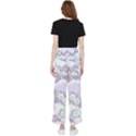 Purple Japanese Pattern Texture Violet Textile Women s Pants  View2
