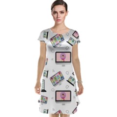 Computer Technology Communication Cap Sleeve Nightdress by Wegoenart