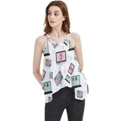 Computer Technology Communication Flowy Camisole Tank Top by Wegoenart