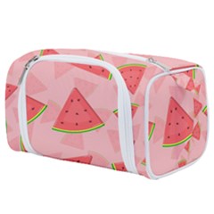 Background Watermelon Pattern Fruit Toiletries Pouch by Wegoenart