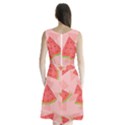 Background Watermelon Pattern Fruit Sleeveless Waist Tie Chiffon Dress View2