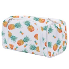 Pineapple Background Pattern Fruit Toiletries Pouch by Wegoenart