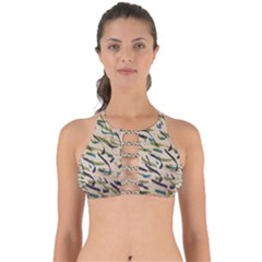 Abstract Pattern Freestyle Painting Perfectly Cut Out Bikini Top by Wegoenart