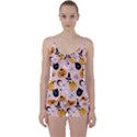 Pumpkin Cat Pattern Skull Tie Front Two Piece Tankini View1