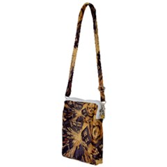 Brown And Black Abstract Painting Doctor Who Tardis Vincent Van Gogh Multi Function Travel Bag by danenraven