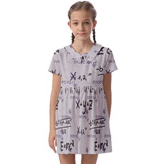 Pattern Wallpaper Math Formula Albert Einstein Kids  Asymmetric Collar Dress by danenraven