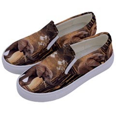 Sculpture Travel Outdoor Nature Elephant Kids  Canvas Slip Ons by Wegoenart