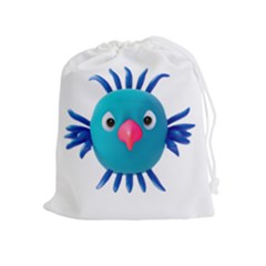 Fantasy 3d Bird Illustration 2 Drawstring Pouch (xl) by dflcprintsclothing