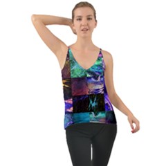 Patchwork Decorative Decor Tile Chiffon Cami by Ravend