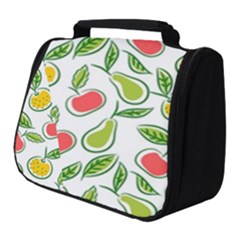 Fruit Fruits Food Illustration Background Pattern Full Print Travel Pouch (small) by Ravend