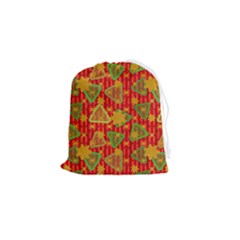 Illustration Background Abstract Pattern Shape Star Drawstring Pouch (small) by Ravend