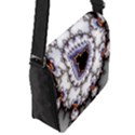 Mandelbrot Fractal Background Template Circle Flap Closure Messenger Bag (S) View2