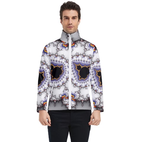Mandelbrot Fractal Background Template Circle Men s Bomber Jacket by danenraven