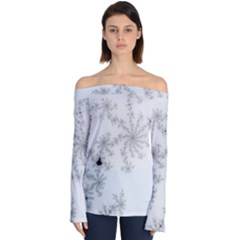 Almond Bread Apple Males Mandelbrot Mathematic Off Shoulder Long Sleeve Top by danenraven