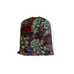 Art 3d Mandelbulb Mandelbrot Fractal Graphic Drawstring Pouch (medium) by danenraven