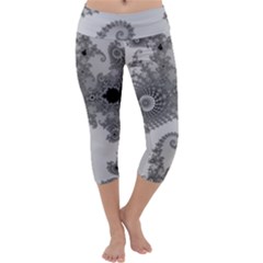 Apple Males Almond Bread Abstract Capri Yoga Leggings by danenraven