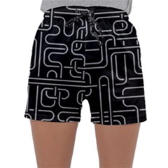 Illustration Circuit Cpu Pcb Electronic Wires Sleepwear Shorts by Wegoenart