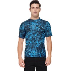 Network Circuit Board Trace Men s Short Sleeve Rash Guard by Ravend