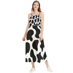 Cow Black And White Spots Boho Sleeveless Summer Dress by ConteMonfrey