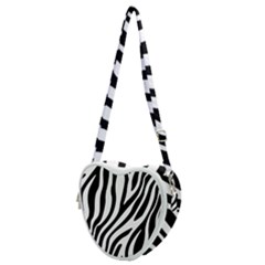 Zebra Vibes Animal Print Heart Shoulder Bag by ConteMonfrey