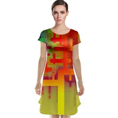 Code Binary System Cap Sleeve Nightdress by Wegoenart