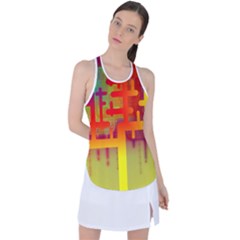 Code Binary System Racer Back Mesh Tank Top by Wegoenart