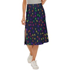 Number Digit Learning Education Midi Panel Skirt by Wegoenart