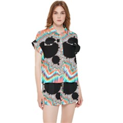Fractal Abstract Background Chiffon Lounge Set by Wegoenart