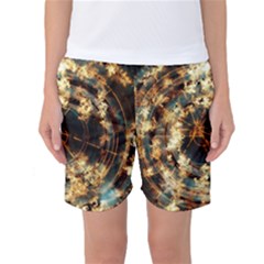 Science Fiction Background Fantasy Women s Basketball Shorts by Wegoenart