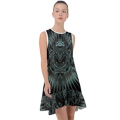 Abstract Art Fractal Artwork Frill Swing Dress by Pakrebo