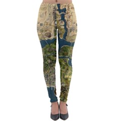 Map Illustration Grand Theft Auto Lightweight Velour Leggings by danenraven