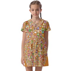 Calendar -1 Kids  Asymmetric Collar Dress by nateshop