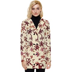 Neuron Nerve Cell Neurology Button Up Hooded Coat  by Ravend