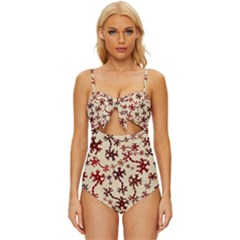 Neuron Nerve Cell Neurology Knot Front One-piece Swimsuit by Ravend