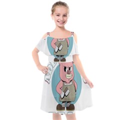 Halloween Kids  Cut Out Shoulders Chiffon Dress by Sparkle