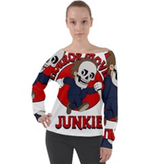 Halloween Off Shoulder Long Sleeve Velour Top by Sparkle