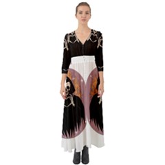 Halloween Button Up Boho Maxi Dress by Sparkle