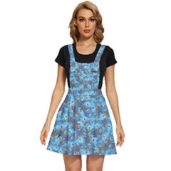 Angry Baby Chicken Illustration Random Pattern Apron Dress by dflcprintsclothing