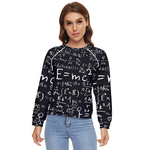 Science Einstein Formula Mathematics Physics Women s Long Sleeve Raglan Tee by danenraven