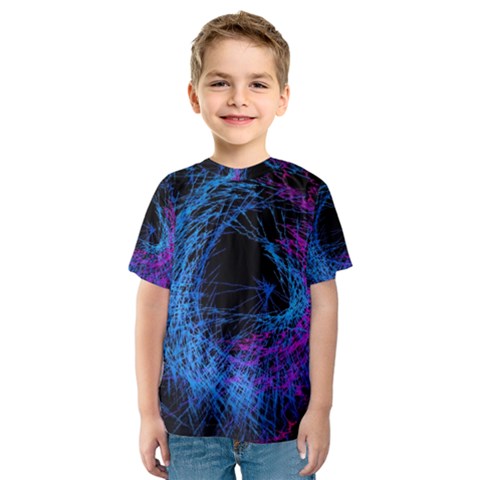 Symmetry Awesome 3d Digital Art Graphic Pattern Vortex Kids  Sport Mesh Tee by danenraven
