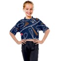 Chains Seamless Pattern Kids Mock Neck Tee View1