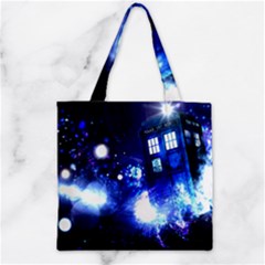 Tardis Background Space Zipper Grocery Tote Bag by Jancukart