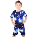 Tardis Background Space Kids  Tee and Shorts Set View1
